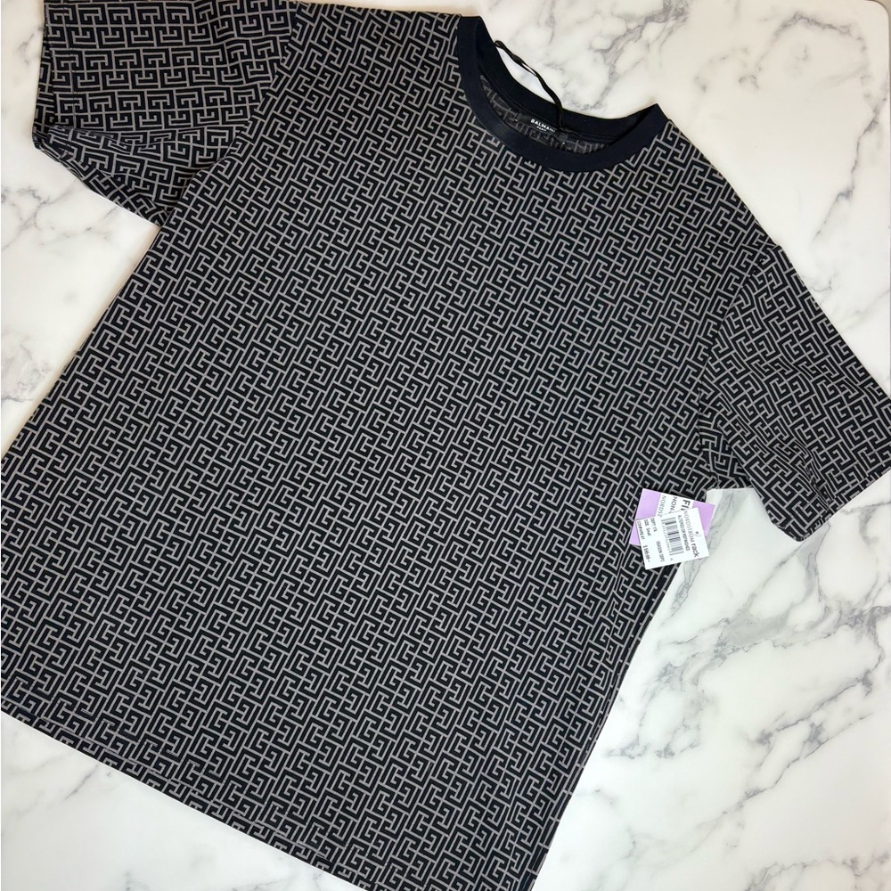 Balmain Monochrome Monogram T Shirt NWT’s